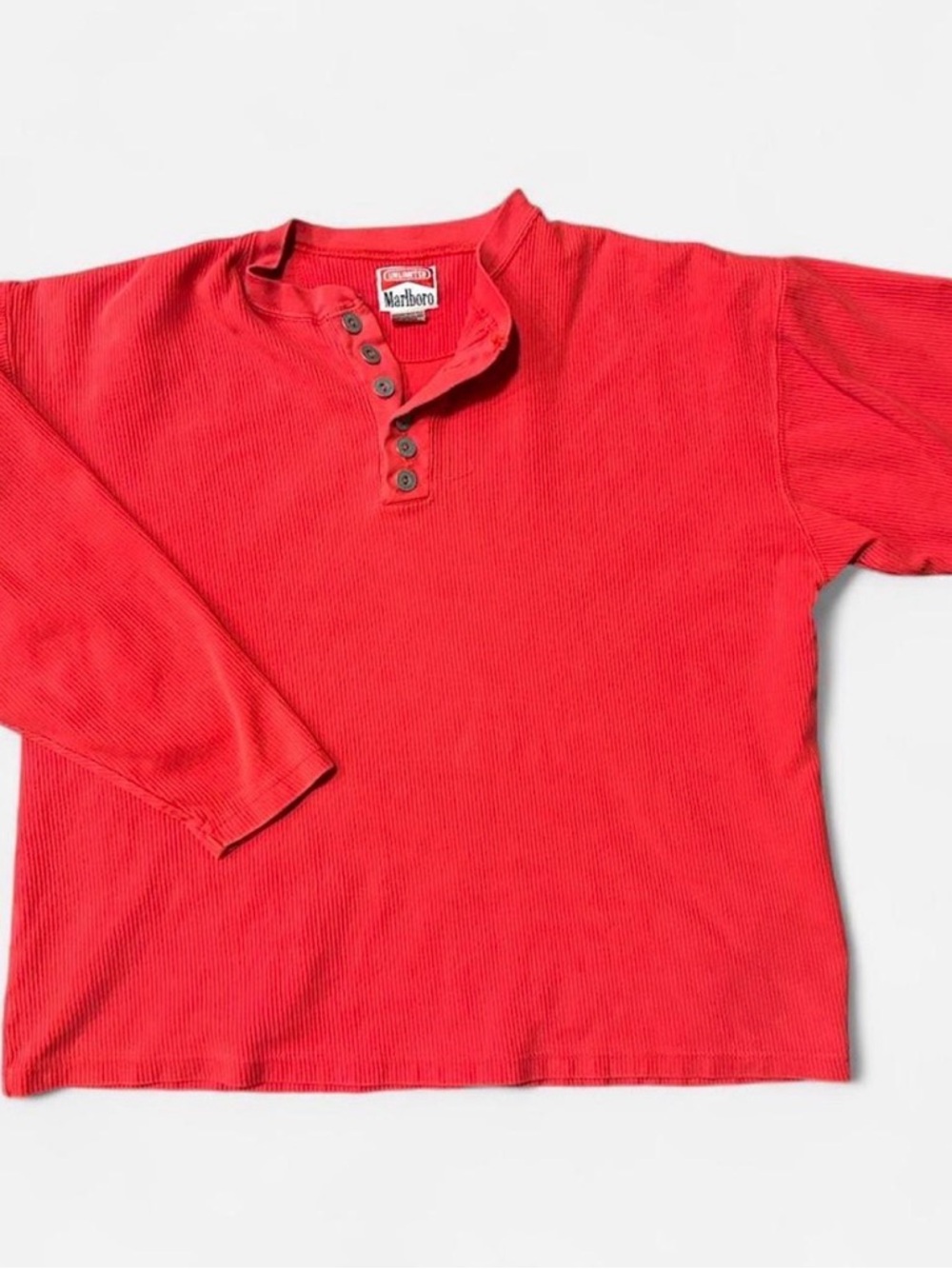 Vintage Marlboro Red Henley Long Sleeve Top